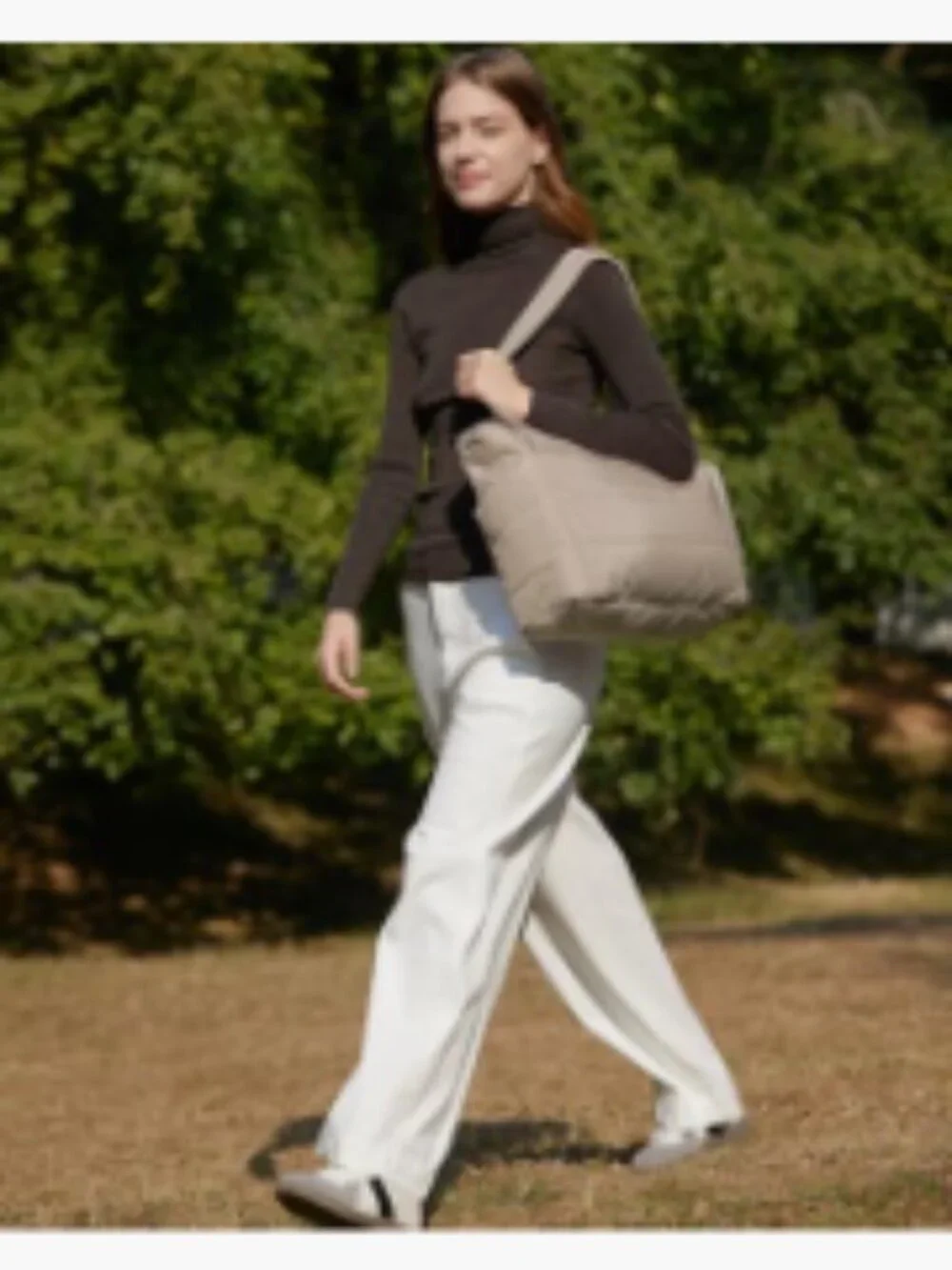 Puffy Quilted Tote Bag for Women, Lightweight Work Laptop Travel Gym Shoulder